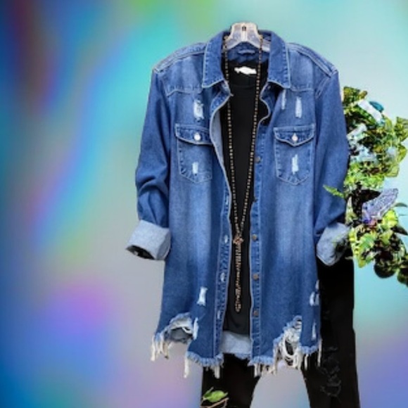 Jean button down Jacket - Picture 2 of 6